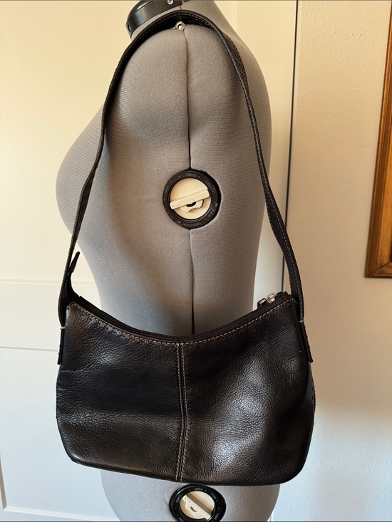 Fossil Handbags - Fossil Pebbled Leather Shoulder Bag in Chocolate Brown
